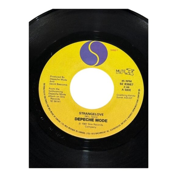 Vintage Depeche Mode Strangelove 45 RPM Vinyl Record 1987 Sire Synthpop New Wave - Picture 4 of 6